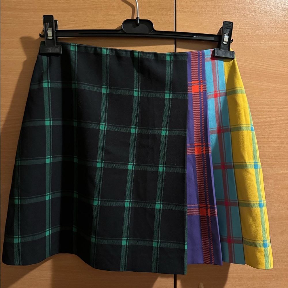 Multicolor Plaid Mini Skirt